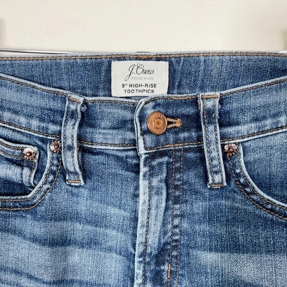 J.Crew 9" High-rise Toothpick Jeans In Medium Wash - Picture 7 of 13